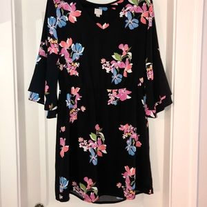 Floral Target Mini Dress. Large.